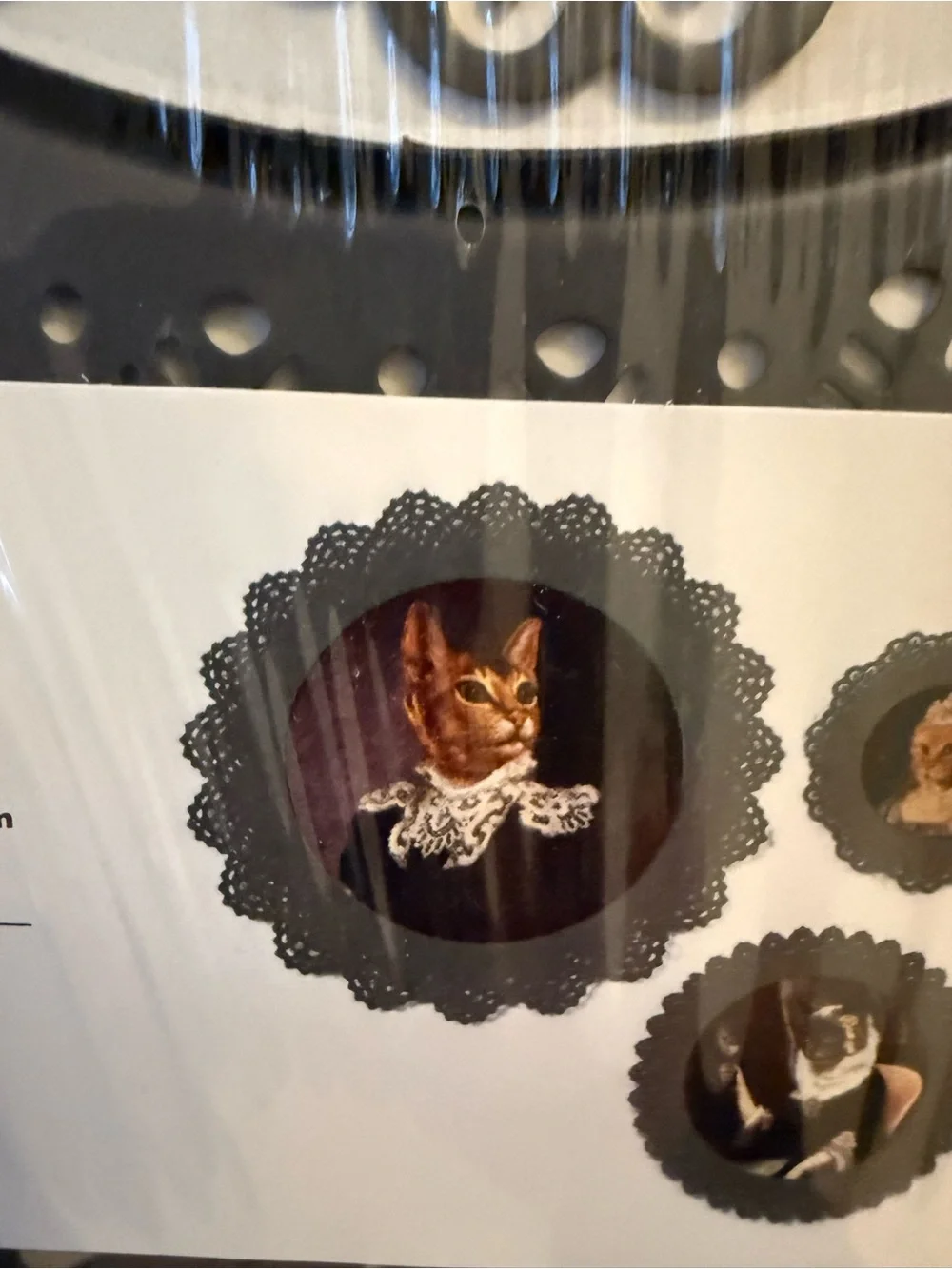 RARE Discontinued Victorian Cat IKEA SKURAR Wall Decor Plates 3pc Factory Sealed